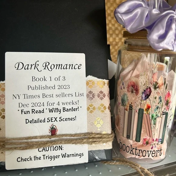 🔥SPICY-Dark Romance Blind date with a Book with Glass Tumbler. Gift Set Boxed - Picture 3 of 7